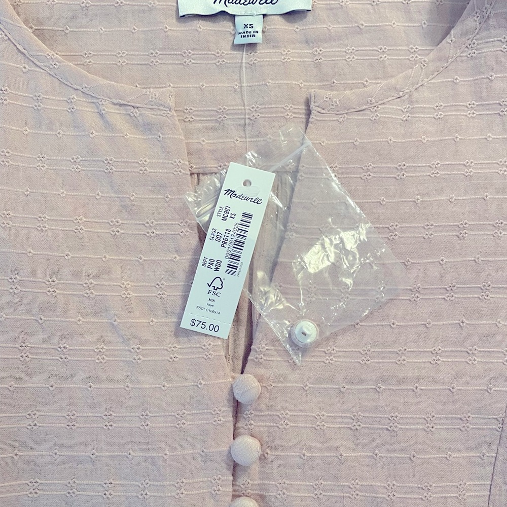 Size small. Light pink. Very light weight. New with tags.